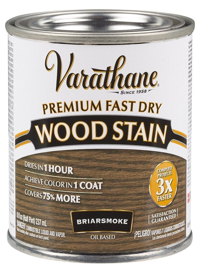 فاراثان Rust-Oleum Varathane 307415 Premium Fast Dry Wood Stain, BRIARSMOKE, (Half Pint/236ml) - Image 1